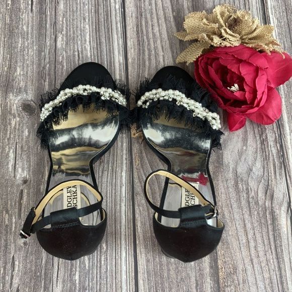 Badgley Mischka Fleur Ankle Strap Sandal  10 - Picture 4 of 5